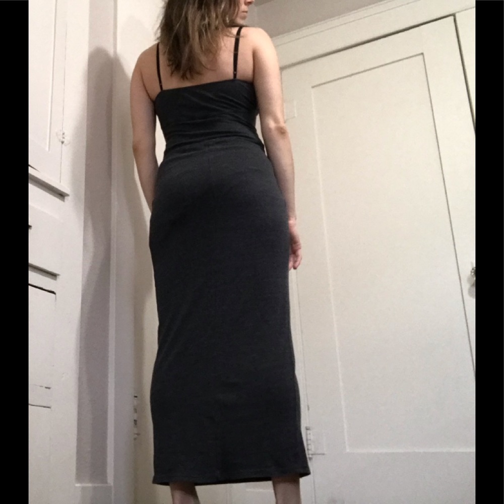 Raquel Allegra basic maxi gray dress coquette girl resort wear minimalist - Picture 8 of 8